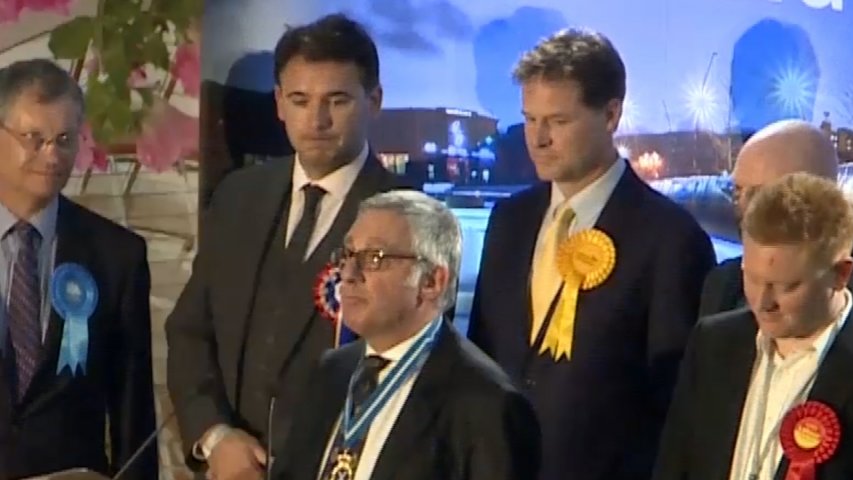 Watch moment Nick Clegg is ousted in Sheffield Hallam