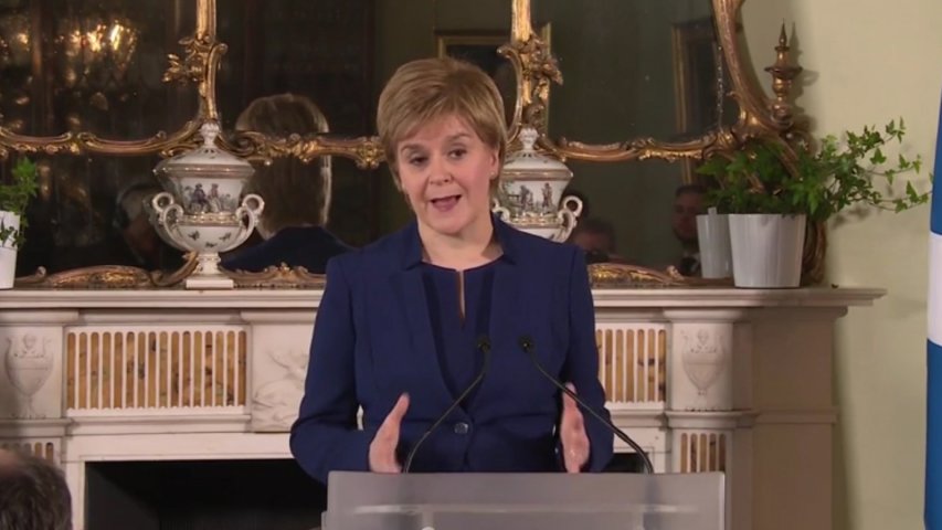 Nicola Sturgeon says she will work with others to keep the Tories out of government