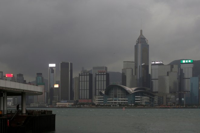 Typhoon in Hong Kong