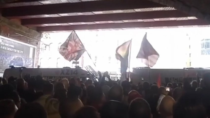 Manchester rally Against Hate led by former EDL leader Tommy Robinson turns nasty