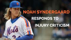 New York Mets pitcher Noah Syndergaard responds to injury criticism