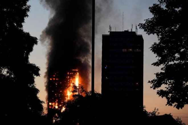 Huge fire engulfs 27-storey London tower block, people injured