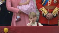 Prince George looks royally unamused at the Queens birthday celebrations