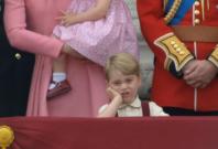 Prince George looks royally unamused at the Queens birthday celebrations