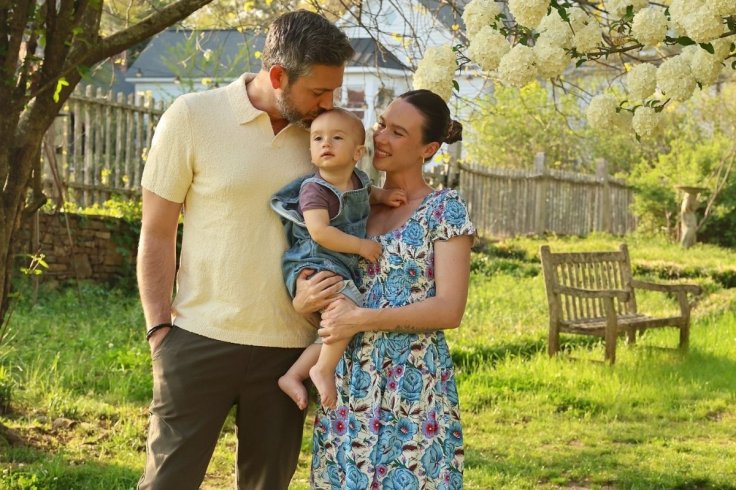 Zachary Levi and Maggie Keating with their son Henson Ezra Levi.